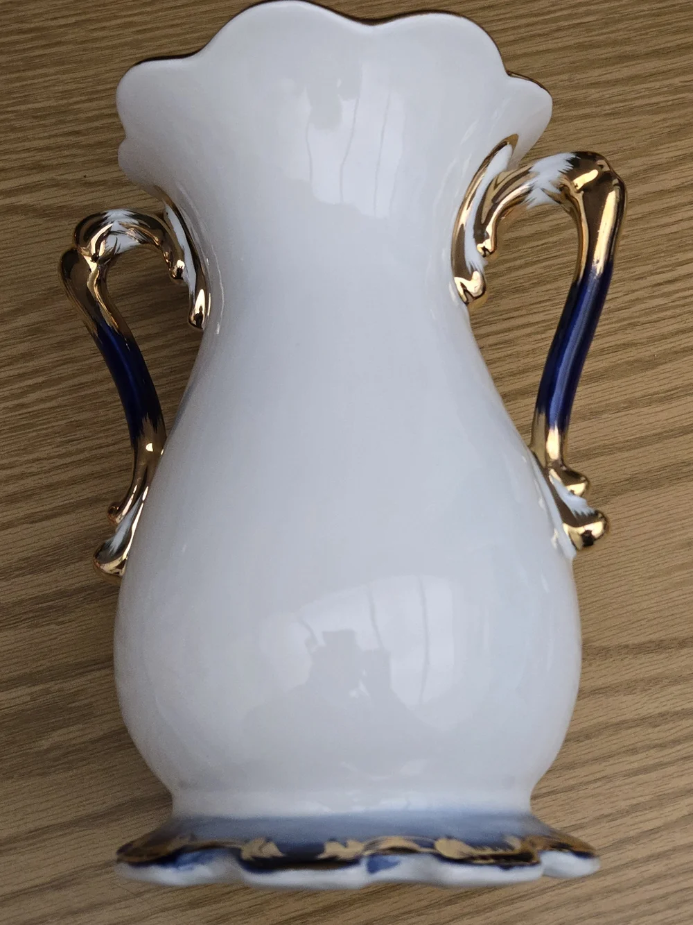 Vtg. LaReaux French Porcelain Vase Victorian Couple
